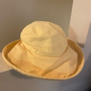 Wallaroo Hat Company. Women’s Yellow Wide Brim Hat. Casual Traveler.